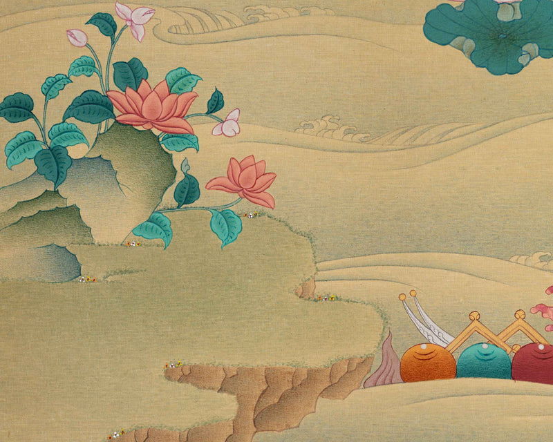 Chenrezig Avalokiteshvara Thangka | Traditional Karma Gadri Style | Path to Compassion