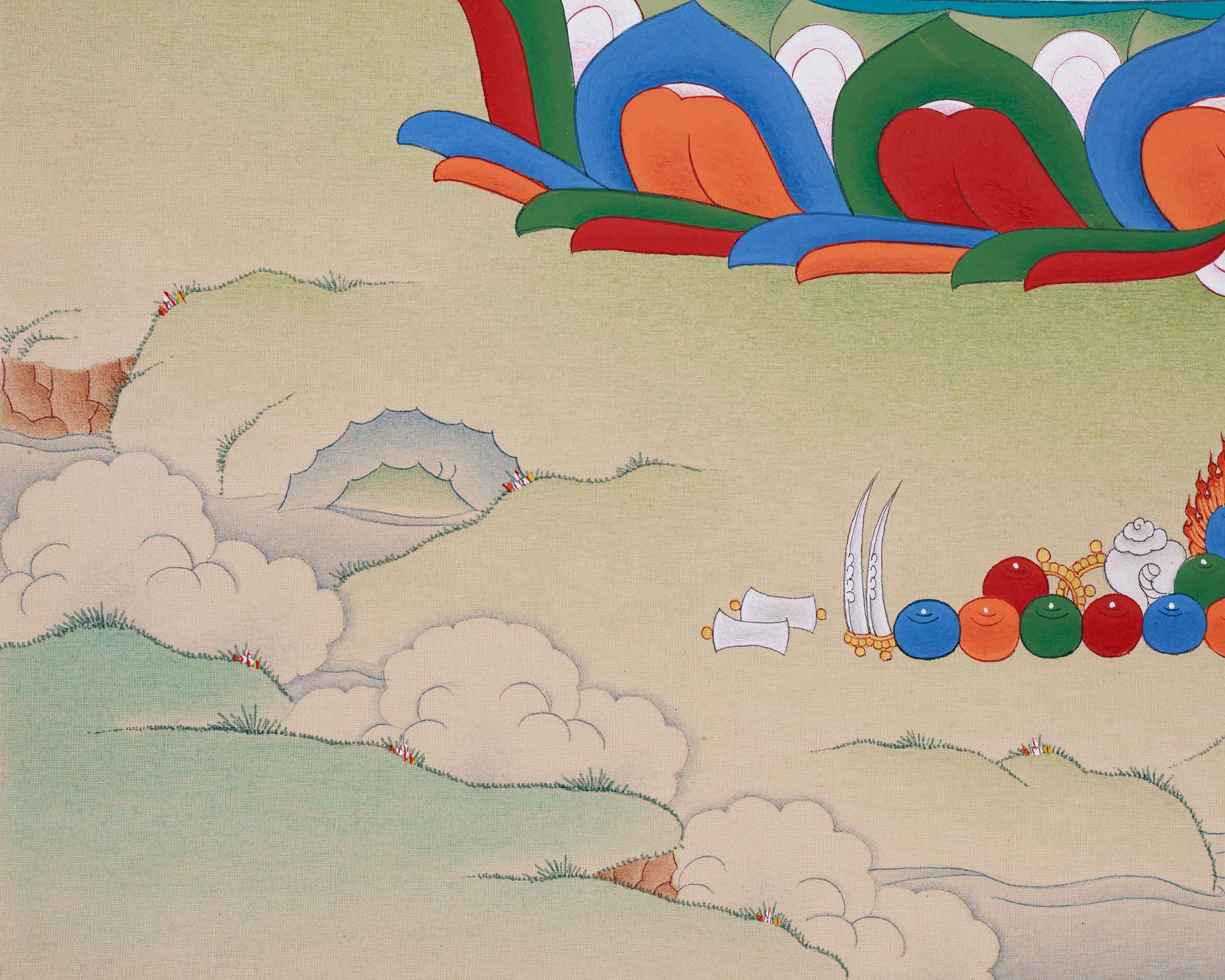 Himalayan Medicine Buddha Thangka | Bhaisajyaguru Artwork