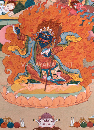 Dukar Thangka Print | The White Umbrella Goddess | Traditional Artwork Of Protective Deity