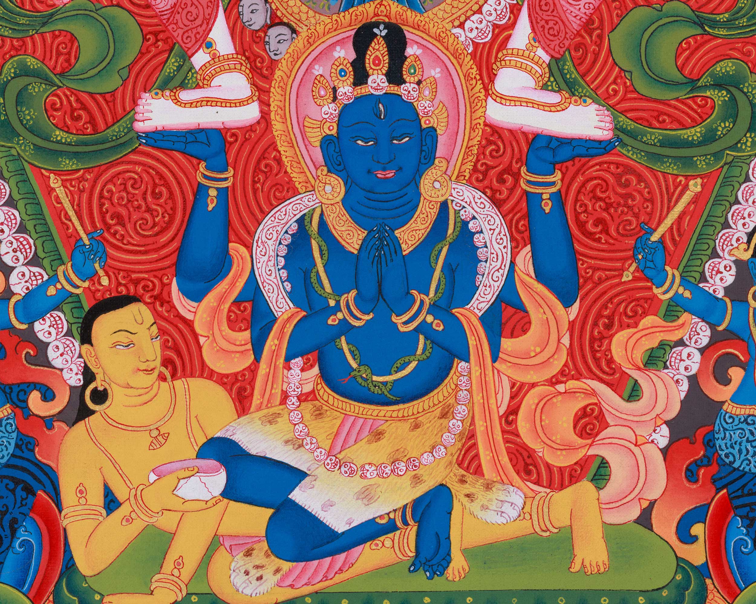 Goddess SiddhiLakshmi Canvas Print | Traditional Digital Print | Artwork for Financial Growth