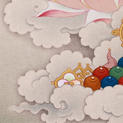 Sacred Compact Manjushri Thangka | Wisdom, Insight & Spiritual Awakening