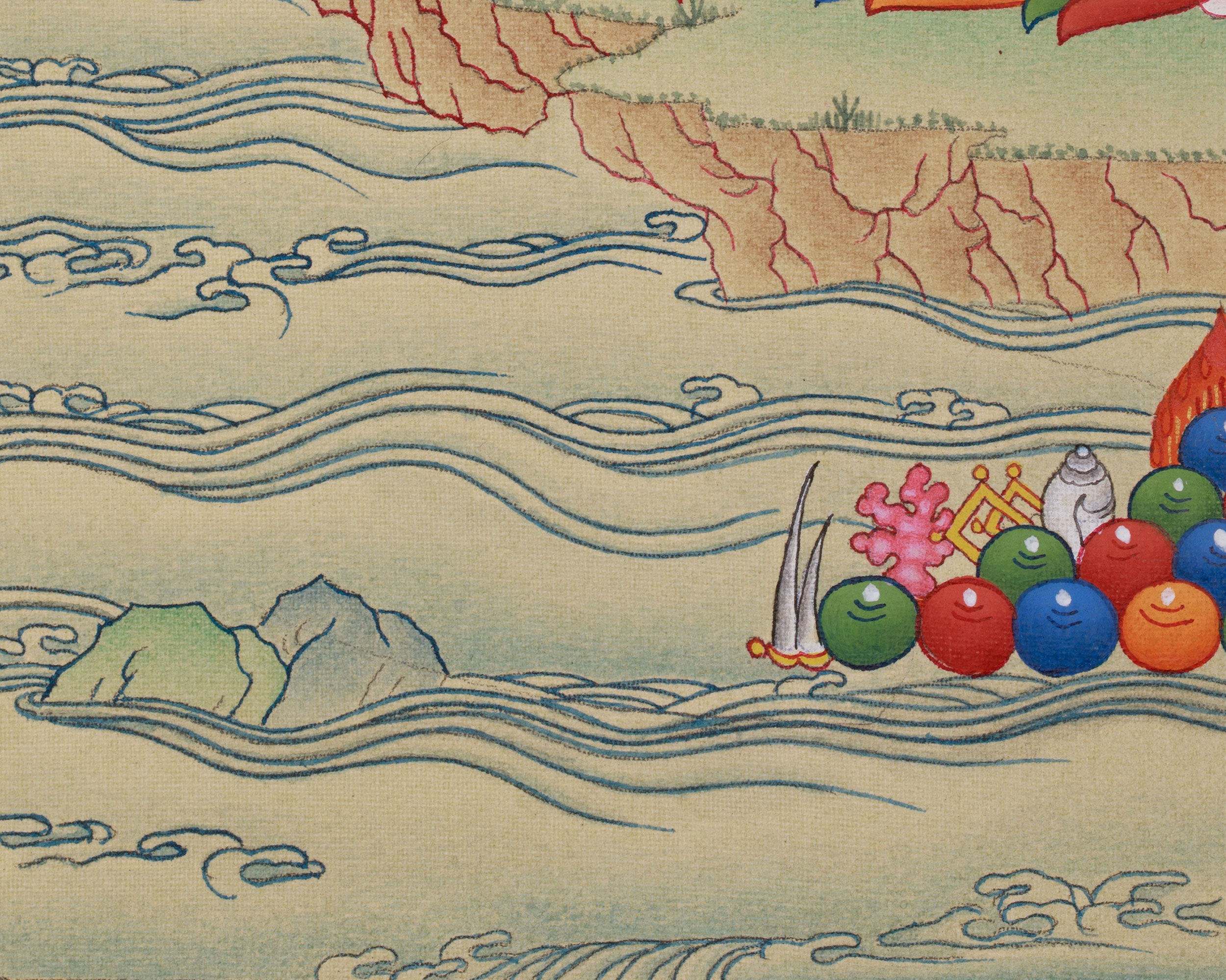 Manjushri Bodhisattva Thangka | Sacred Wisdom Deity Artwork