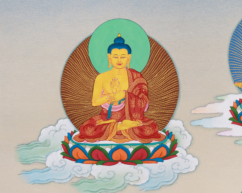 8 Medicine Buddha Thangka | Sacred Assembly of Healing Deities