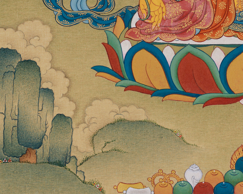 Kṣitigarbha Bodhisattva Thangka | Compassionate Guardian of Souls