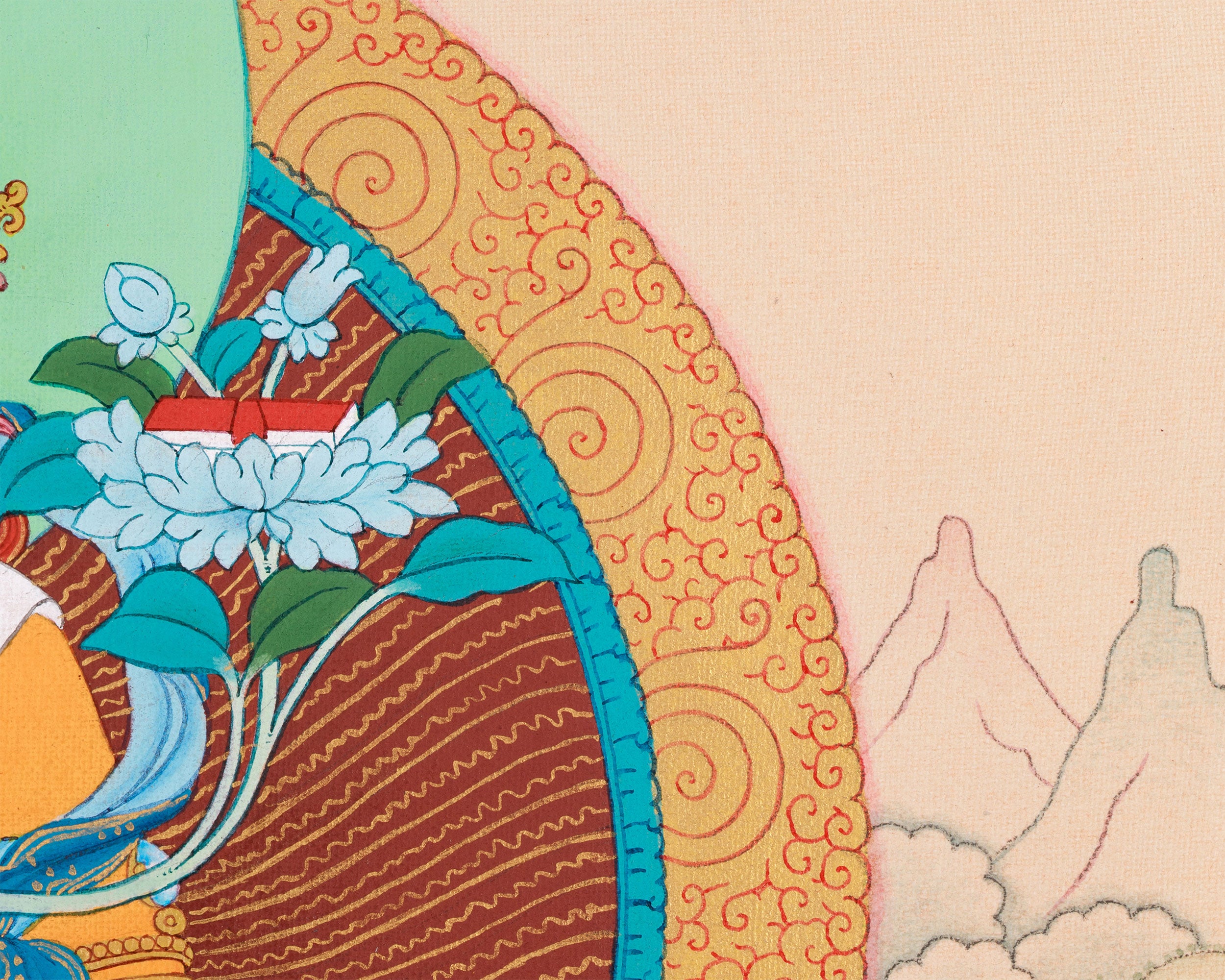 Thangka Manjushri | Bodhisattva of Wisdom and Compassion
