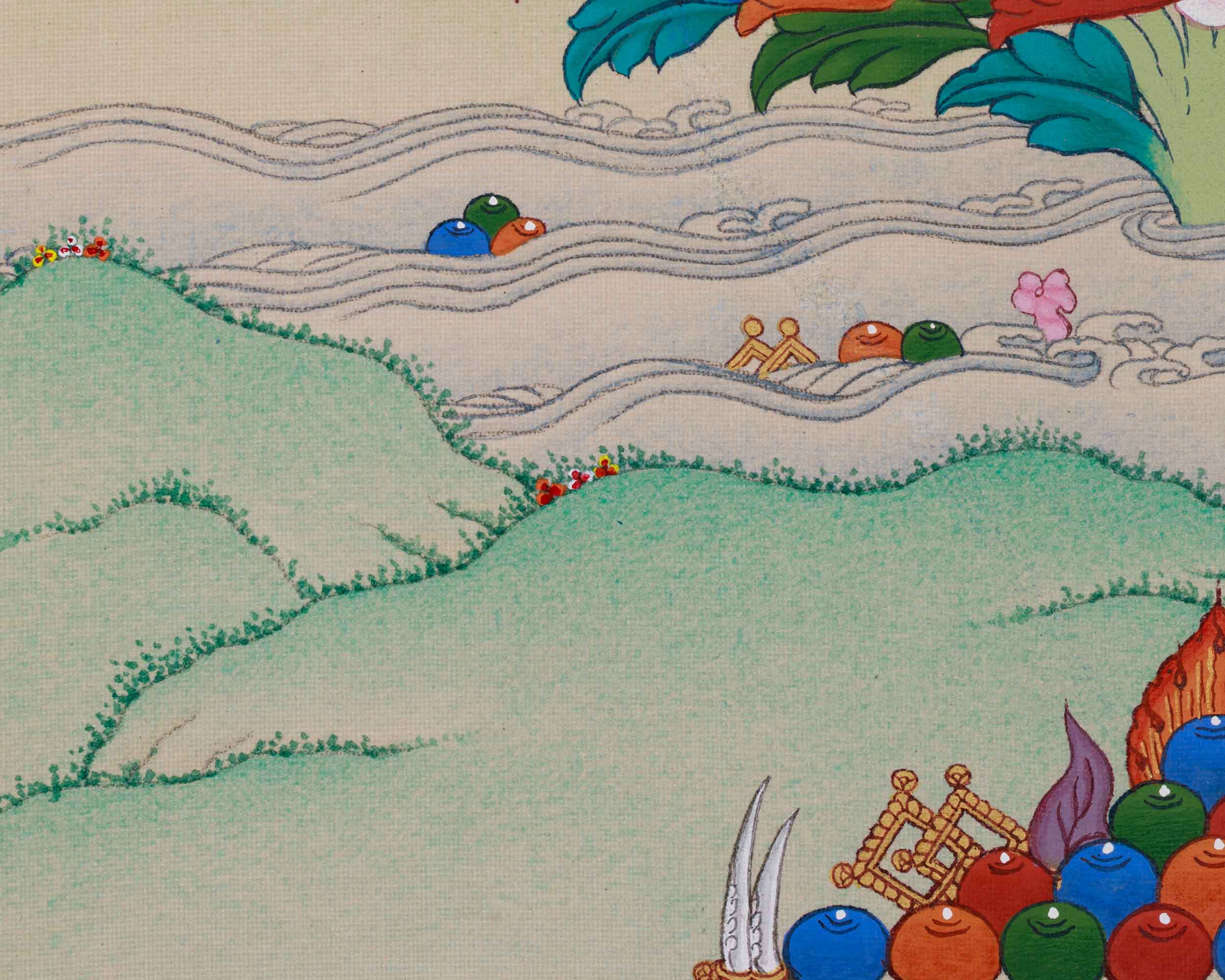 The Teacher of the Dharma, Guru Rinpoche | Padmasambhava Art | Wisdom and Protection