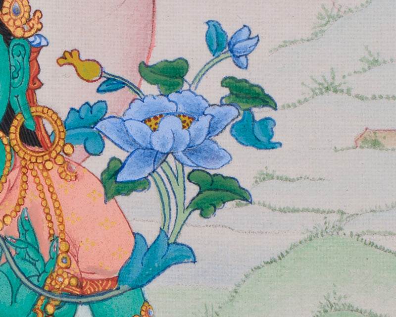 Sacred Art of Jetsun Dolma | Green Tara Thangka for Spiritual Guidance | Mother of All Buddhas