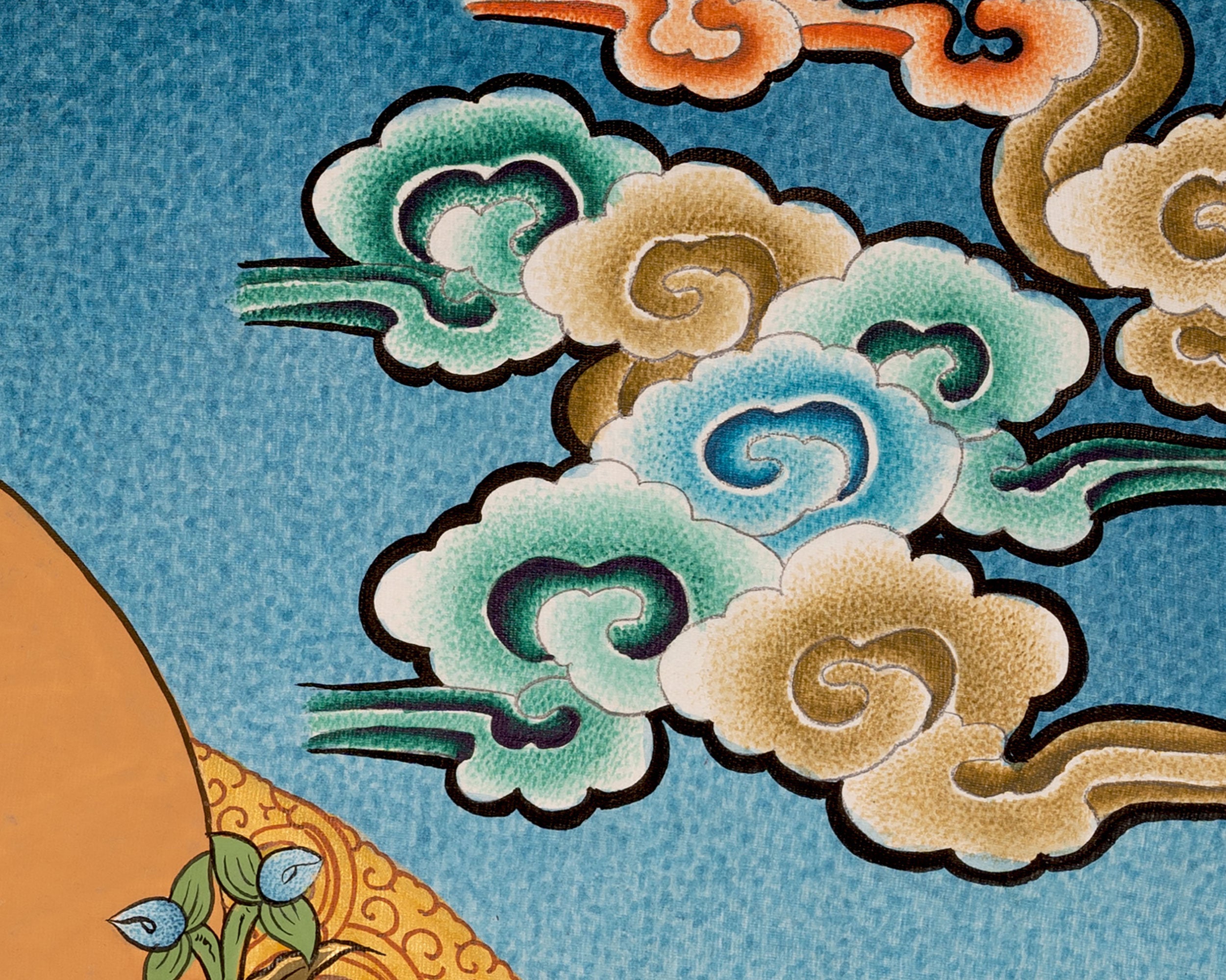 Green Tara Thanka | Hand-Painted Compassion Goddess for Protection