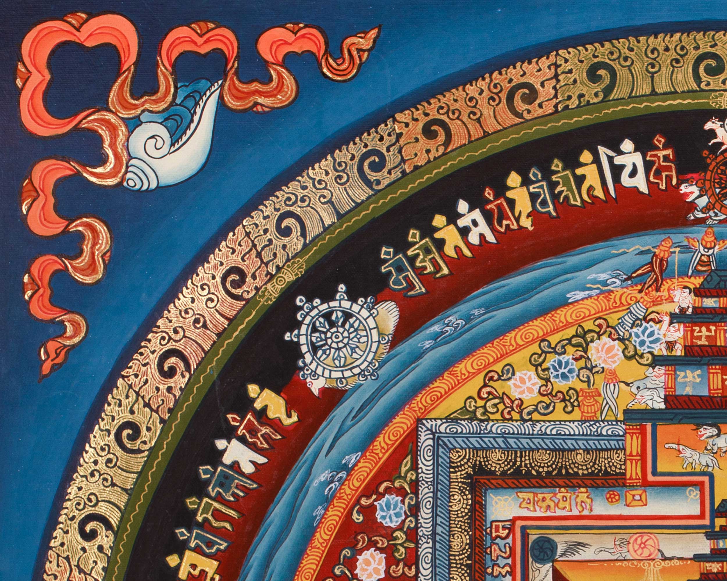 Kalachakra, Wheel of Time Thangka | Symbol of the Cycle of Existence and Liberation