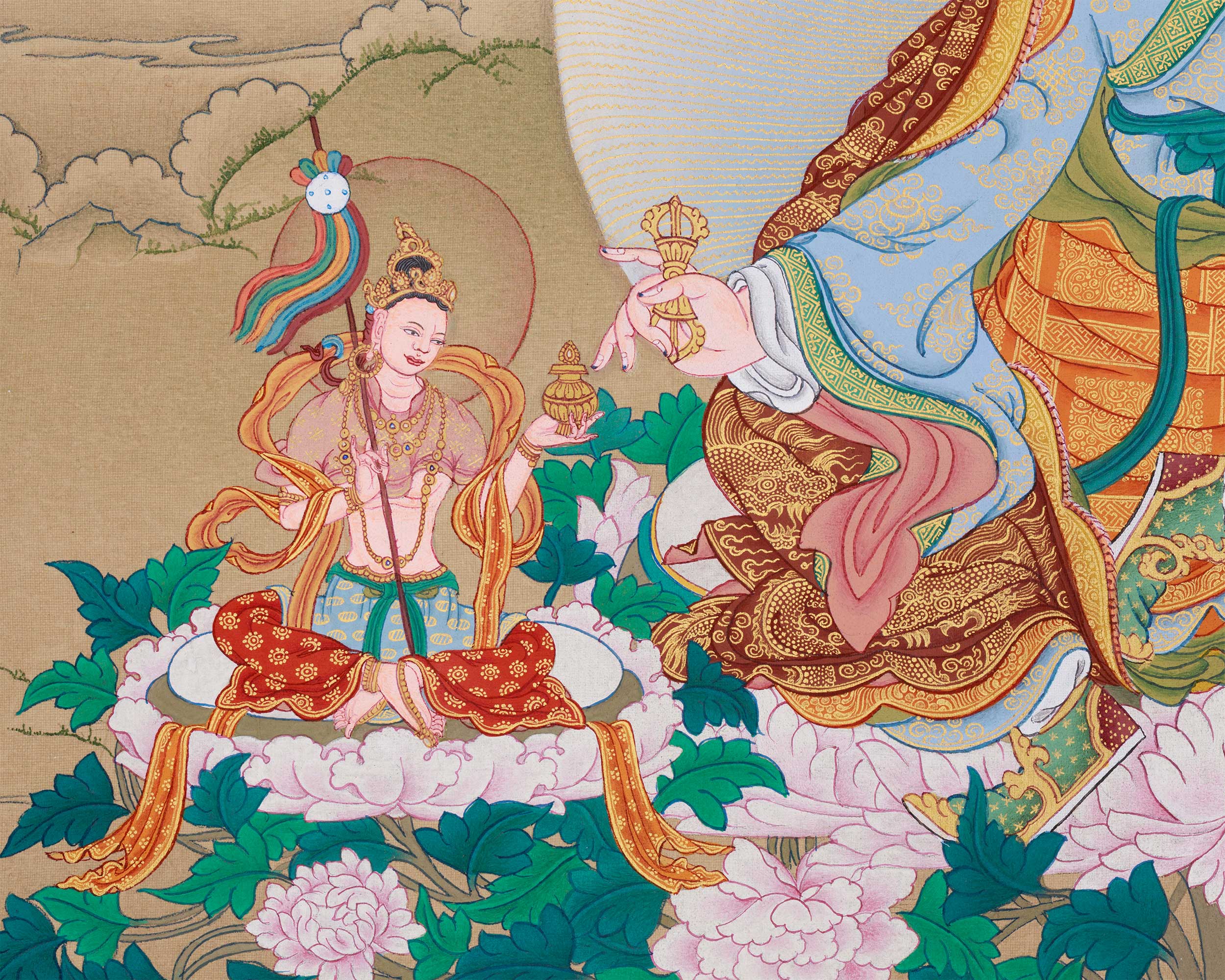 Vajrayana Buddhism Guru Rinpoche Thangka | Exclusive Tibetan Padmasambhava Artwork