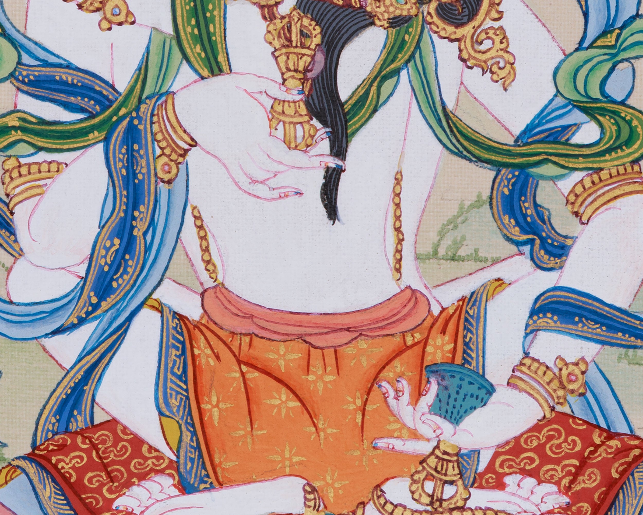 Purification Deity, Vajrasattva | Thangka for Karma Cleansing and Meditation