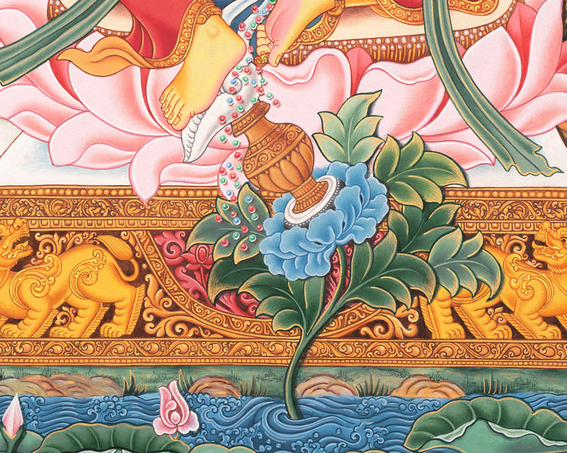 Jambhala God Of Wealth Digital Giclee Print | Traditional Tibetan Deity Of Weaith & Prosperity