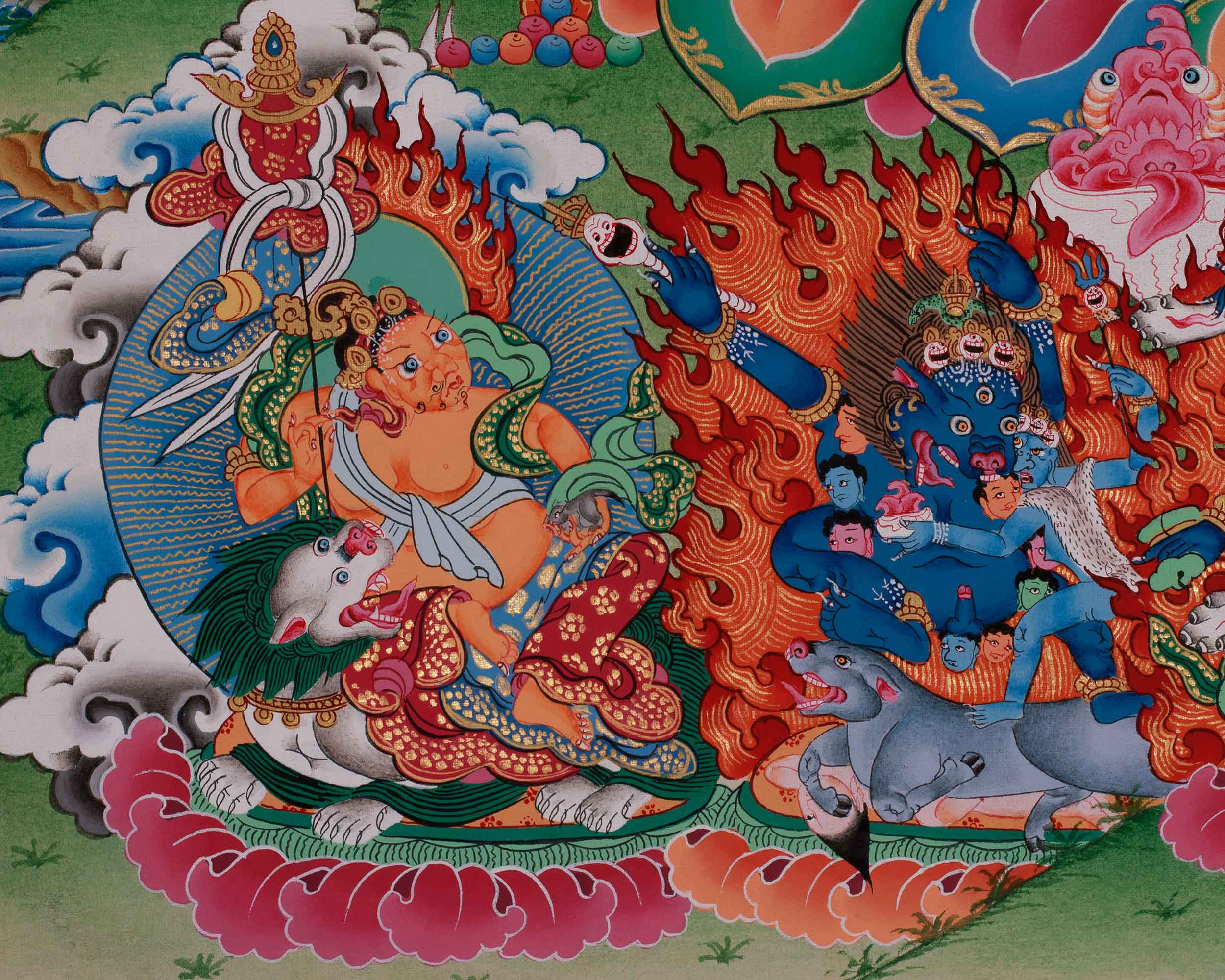 Wrathful Yamantaka Thangka | The Destroyer Of Death | Buddhist Altar
