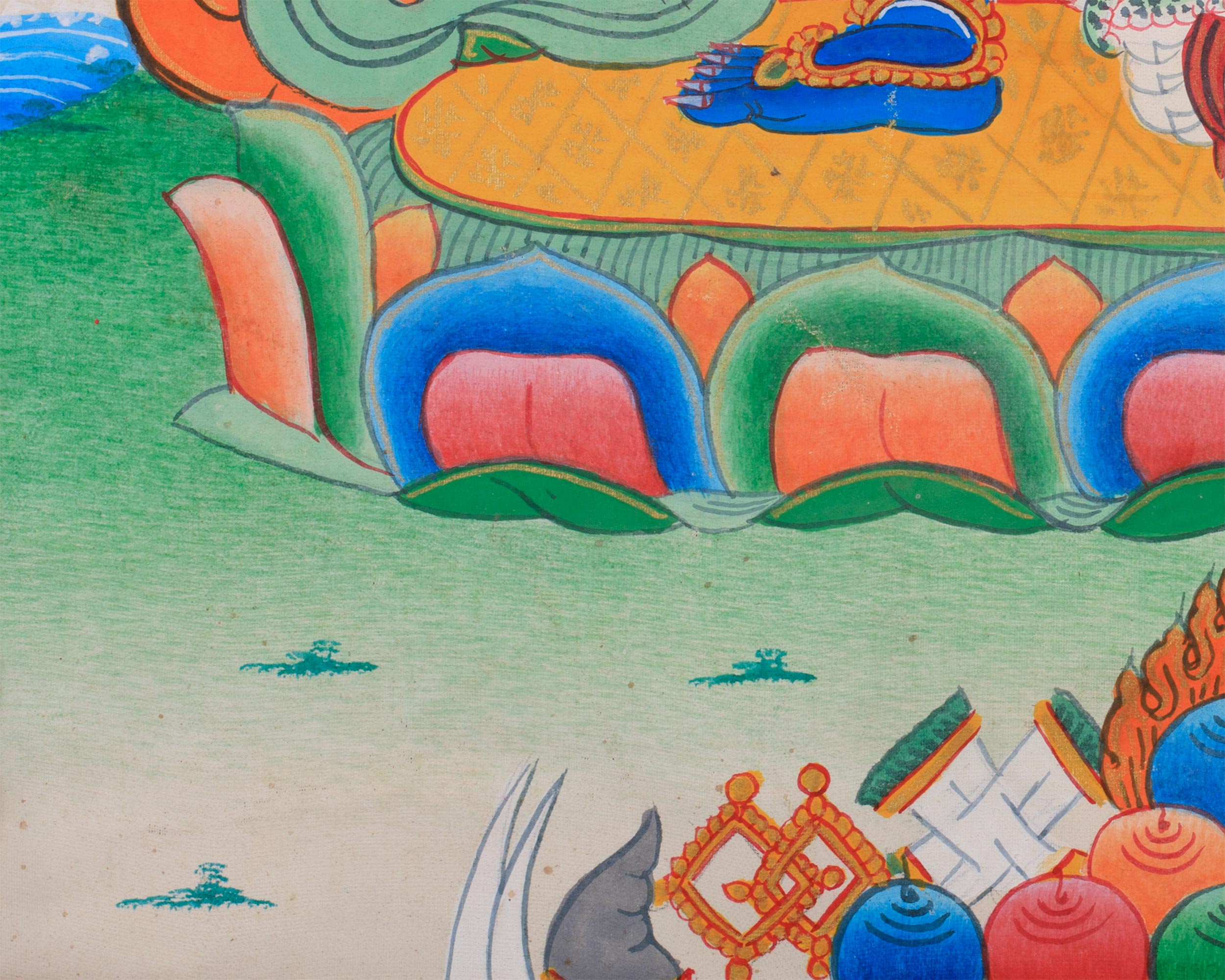 Bodhisattva Vajrapani Thangka | Wrathful Protector Deity Art