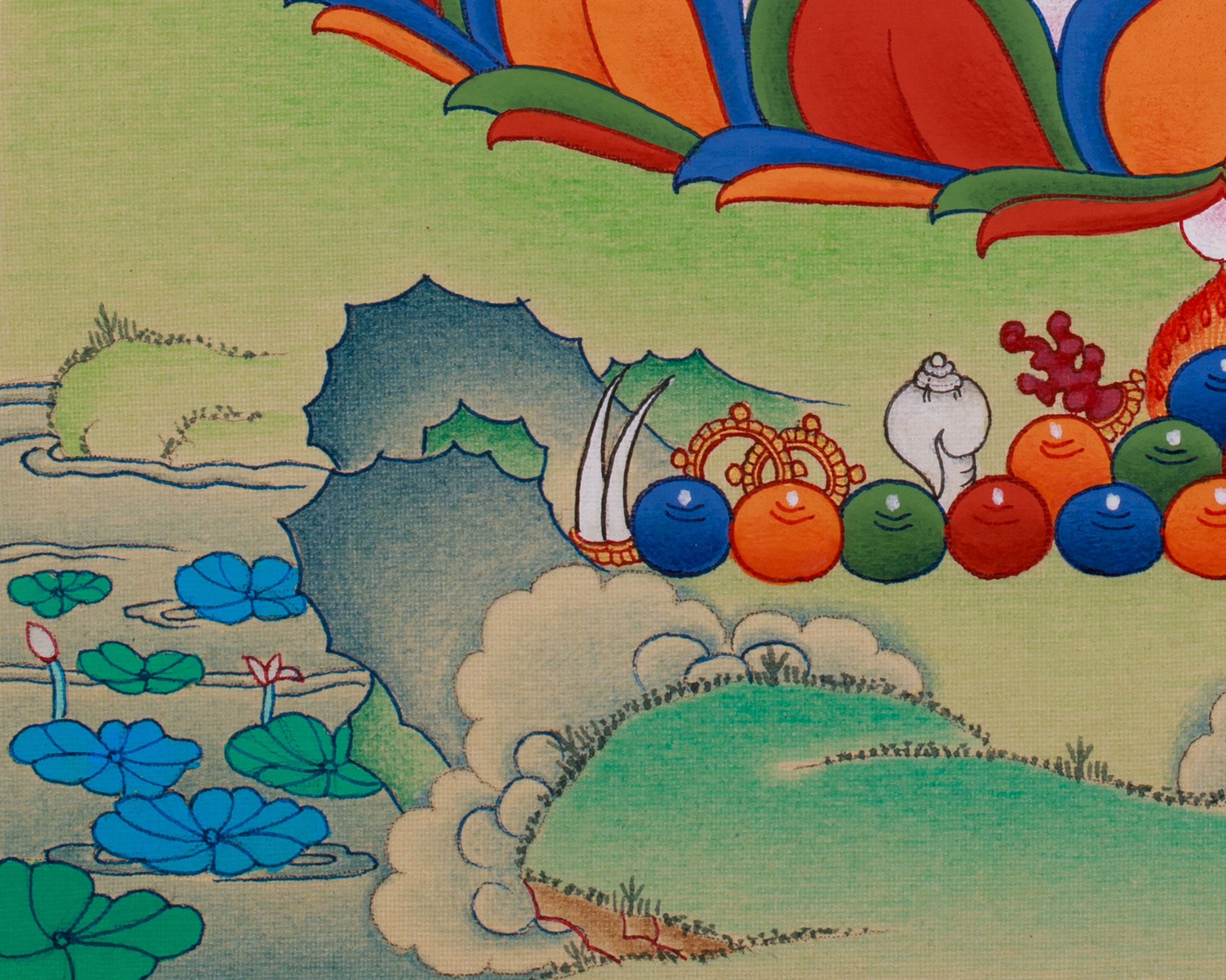 Sacred Thangka Of Manjushri | Bodhisattva Art | Meditation Altar