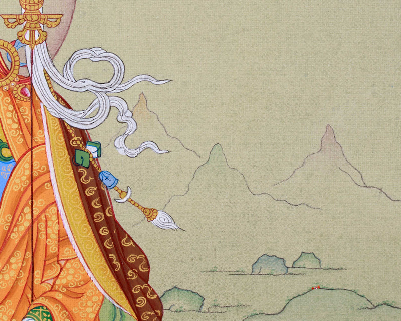 The Lotus Born Master's Thangka | Guru Rinpoche Artwork | Guru Padmasambhava Thangka