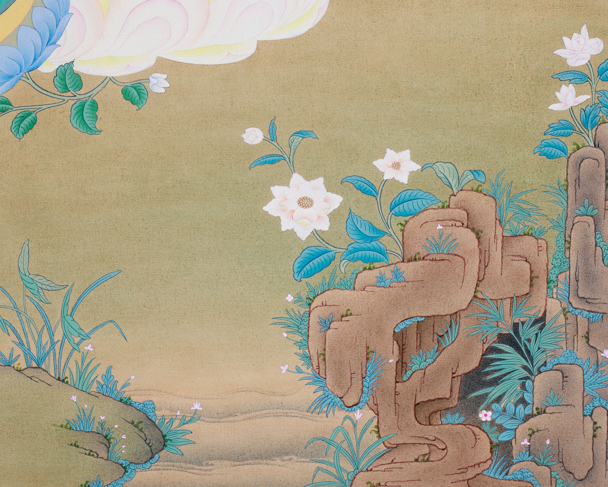 Green Tara Thangka For Meditation | Mother Tara Goddess | Buddhist Wall Decors