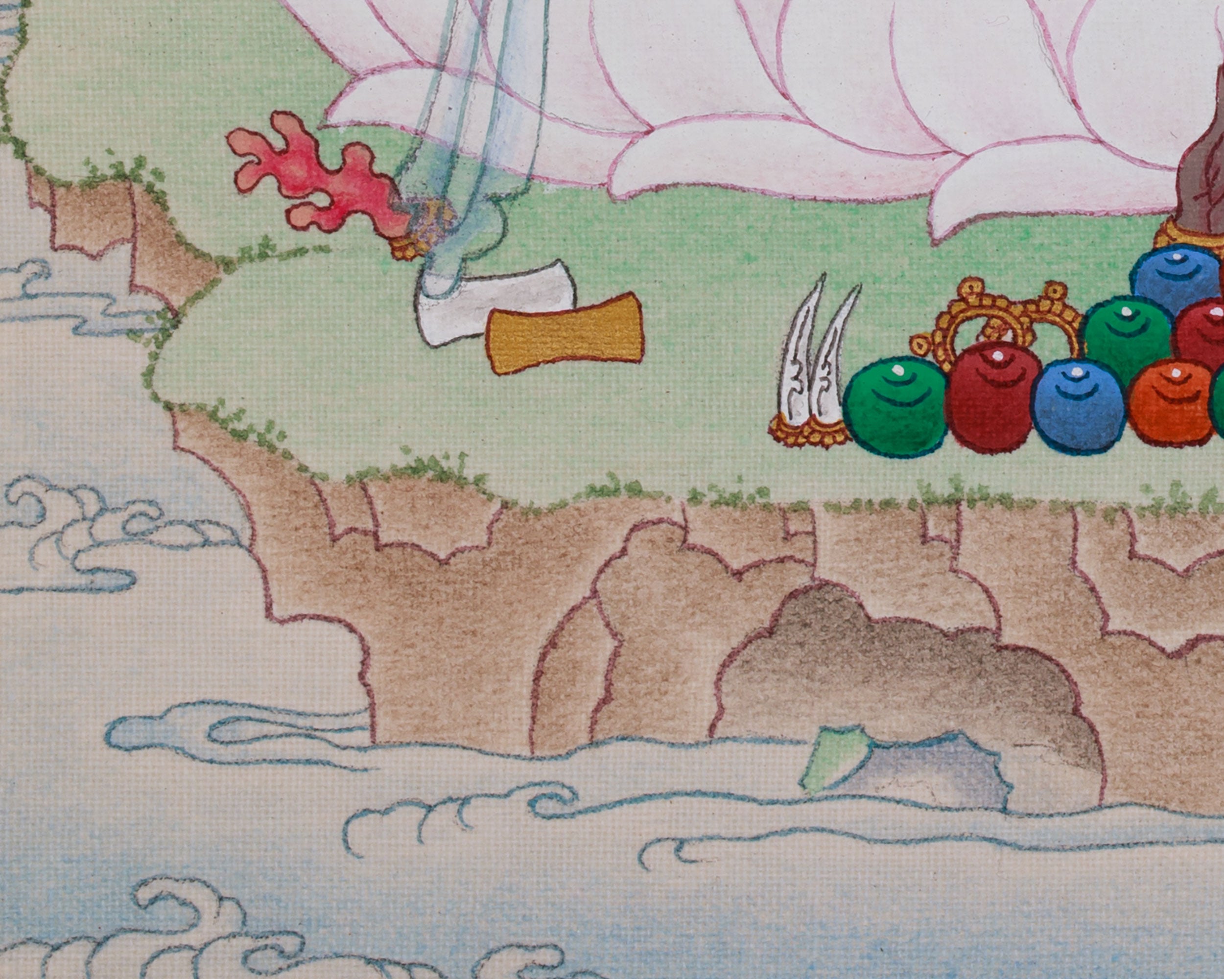 Bodhisattva Avalokiteshvara Artwork | Four Armed Chenrezig | Tibetan Buddhism