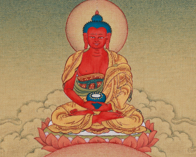 Wish-Fulfilling Red Tara Thangka | 24K Gold & LHASA Stone Pigments