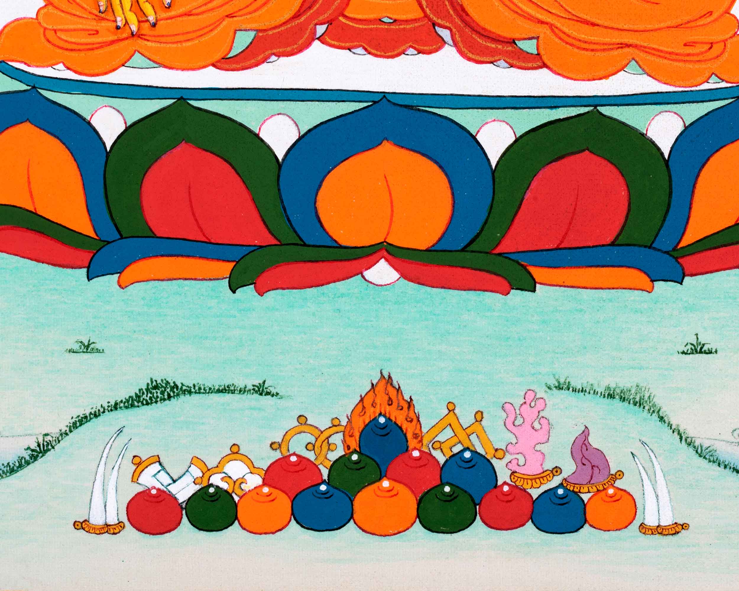 The Path to Liberation: Shakyamuni Buddha Thangka | Handpainted Sacred Tibetan Art