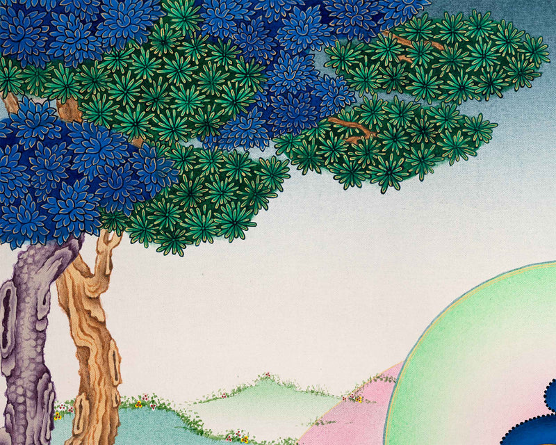 Shakyamuni Buddha Thangka Print for Spiritual Awakening | The Canvas Of Enlightenment