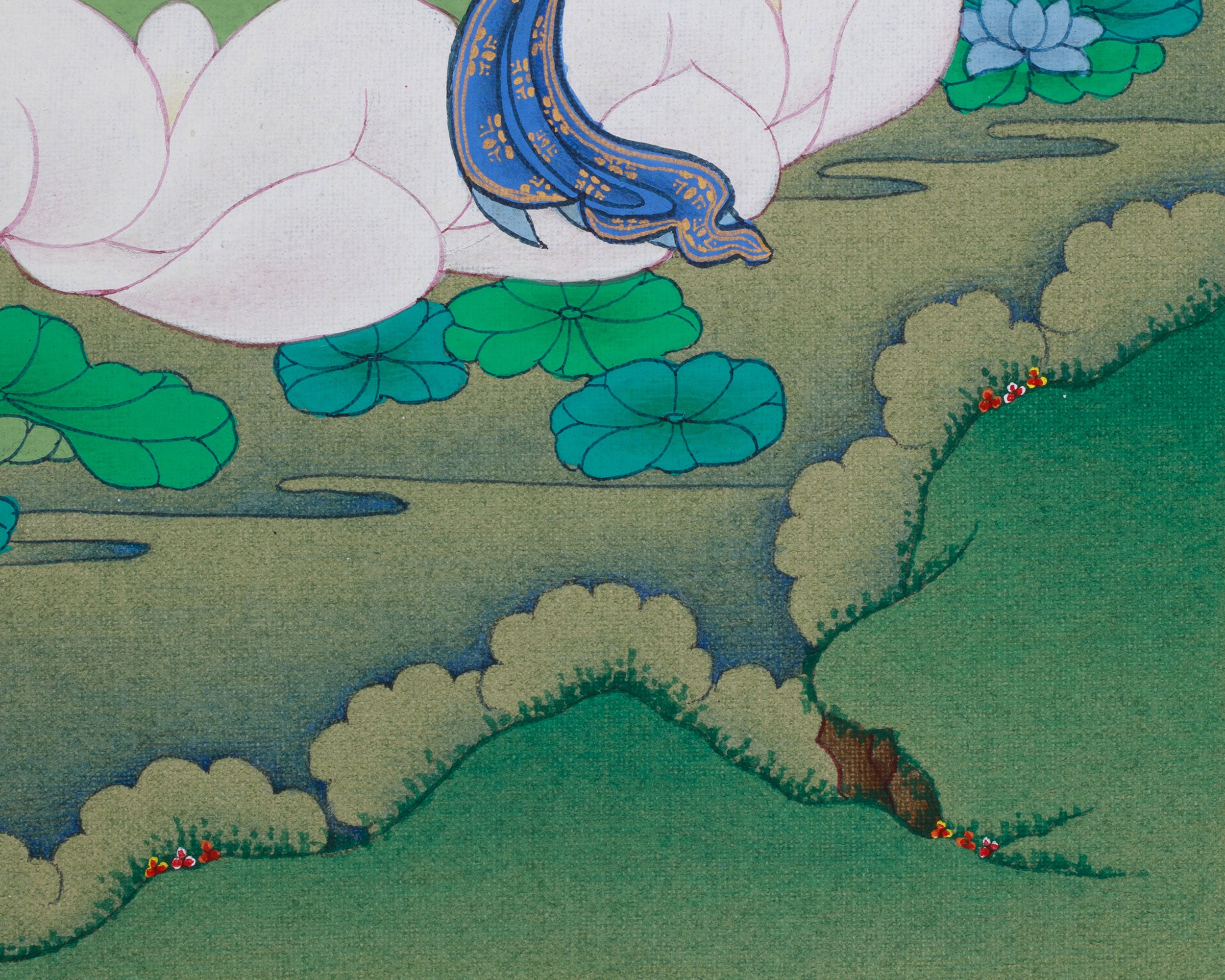 Bodhisattva Manjushri Knowledge Deity Thangka | A Sacred Symbol of Wisdom