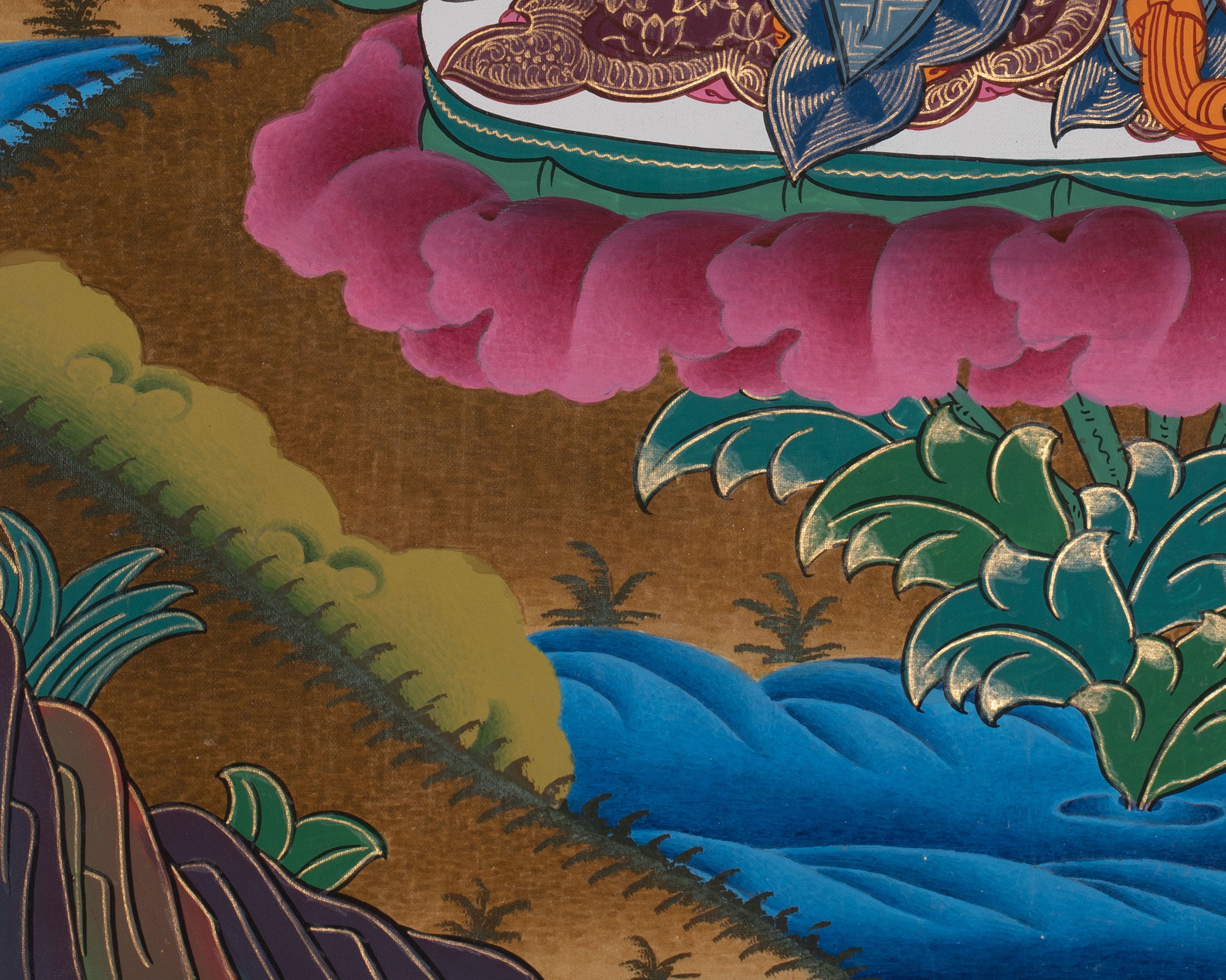 Manjushri Wisdom Thangka | Tibetan Buddha of Knowledge