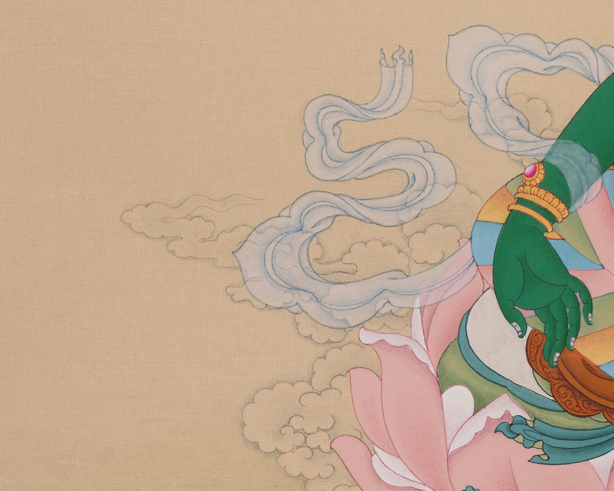 Green Tara Swift Liberator Thangka | Shyama Tara | Symbolize Compassion in Action
