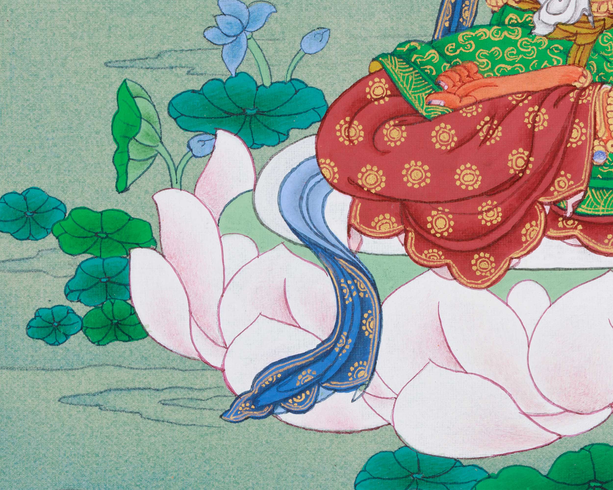 Sacred Manjushri Wisdom Artwork | Tibetan Bodhisattva of Clarity