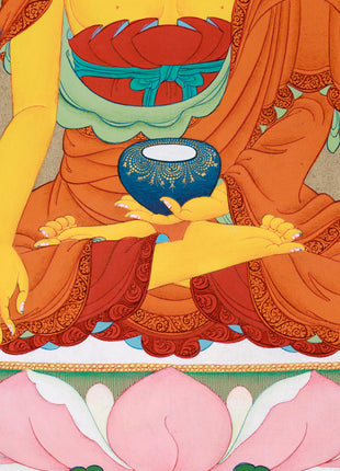 Enlightened Shakyamuni Buddha Thangka Painting | Hand-painted in Enlightenment Studio