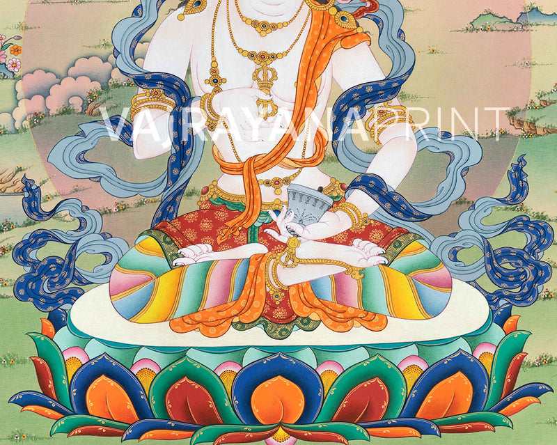 Vajrasattva Meditation Print | Tibetan Buddhist Deity | Cultivating Inner Peace and Purification