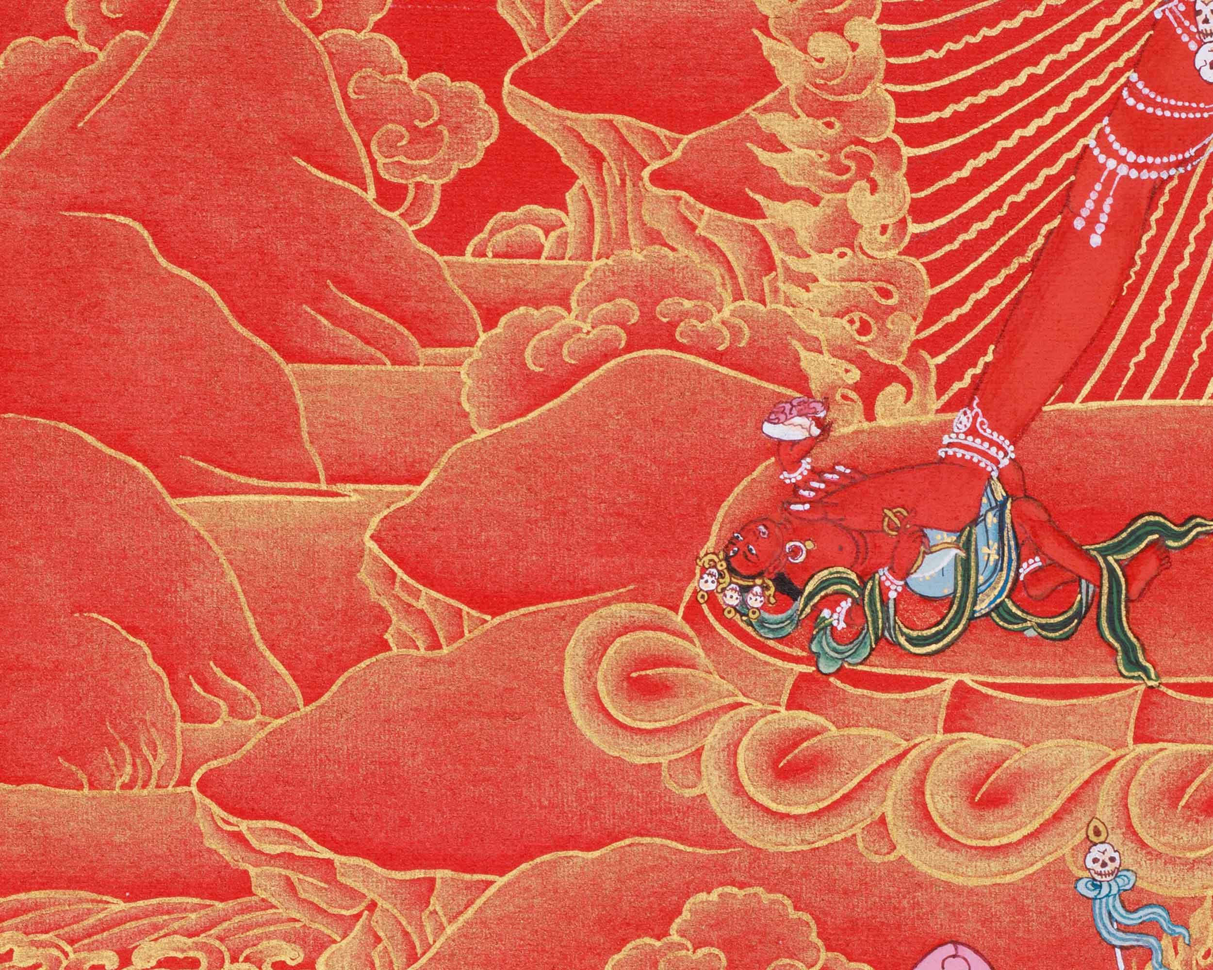 Tantric Goddess Vajrayogini Thangka | The Divine Powerful Red Yogini