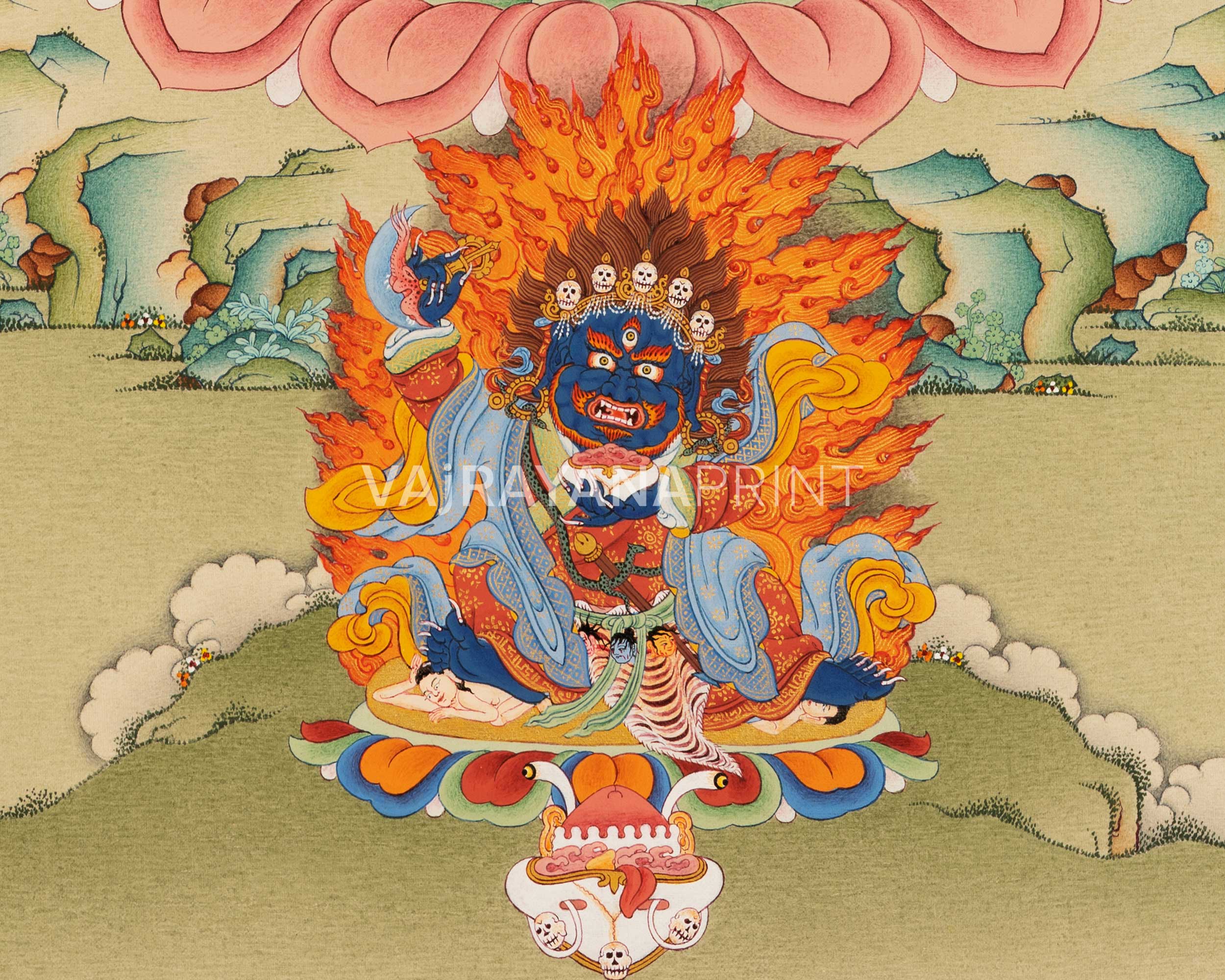 Dakini Vajravarahi Thangka Print | The Goddess of Vajra | Canvas Print for Spiritual Empowerment