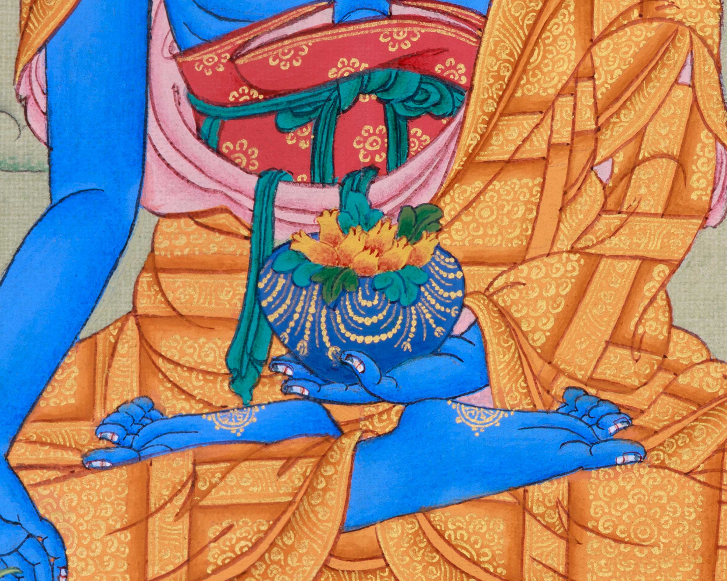 Small Medicine Buddha Thangka for your Altar