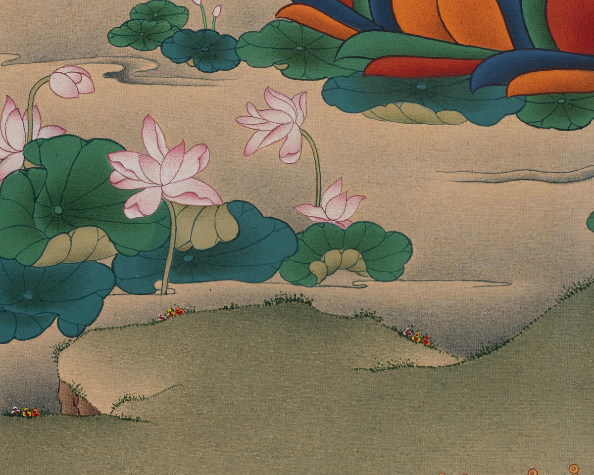 Vajrasattva Sacred Thangka | Traditional Buddhist Art of Purity and Transformation