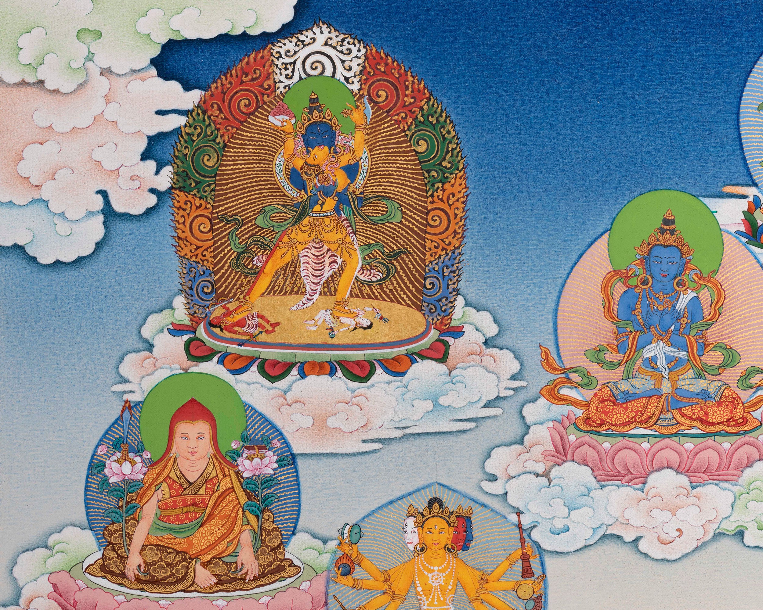Rare Kalachakra with Consort Vishvamata | High-Quality Giclee Print