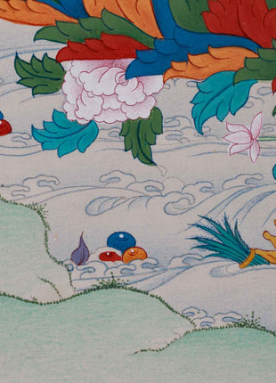Unique Rainbow Style Guru Rinpoche Painting | Thangka of Second Buddha