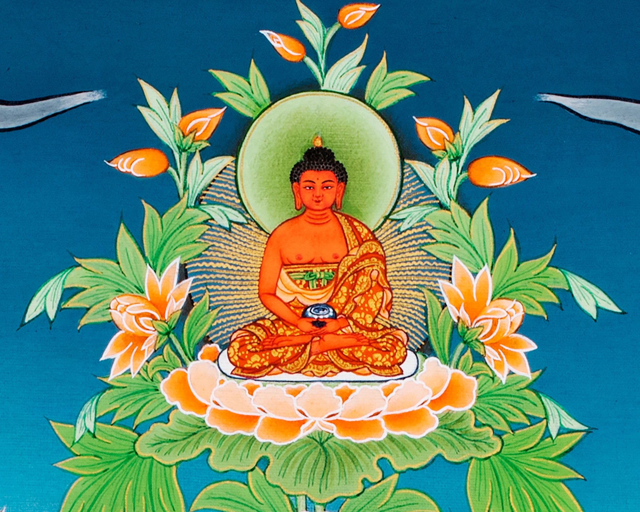 Wisdom Deity, Manjushri Thangka | Sacred Tibetan Art for Insight & Compassion