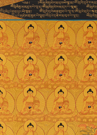 108 Buddha Thangka | Exclusive Gold Artwork | Spiritual Masterpiece