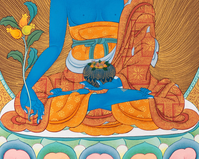 Medicine Buddha | Perfect Thangka Print for Meditation