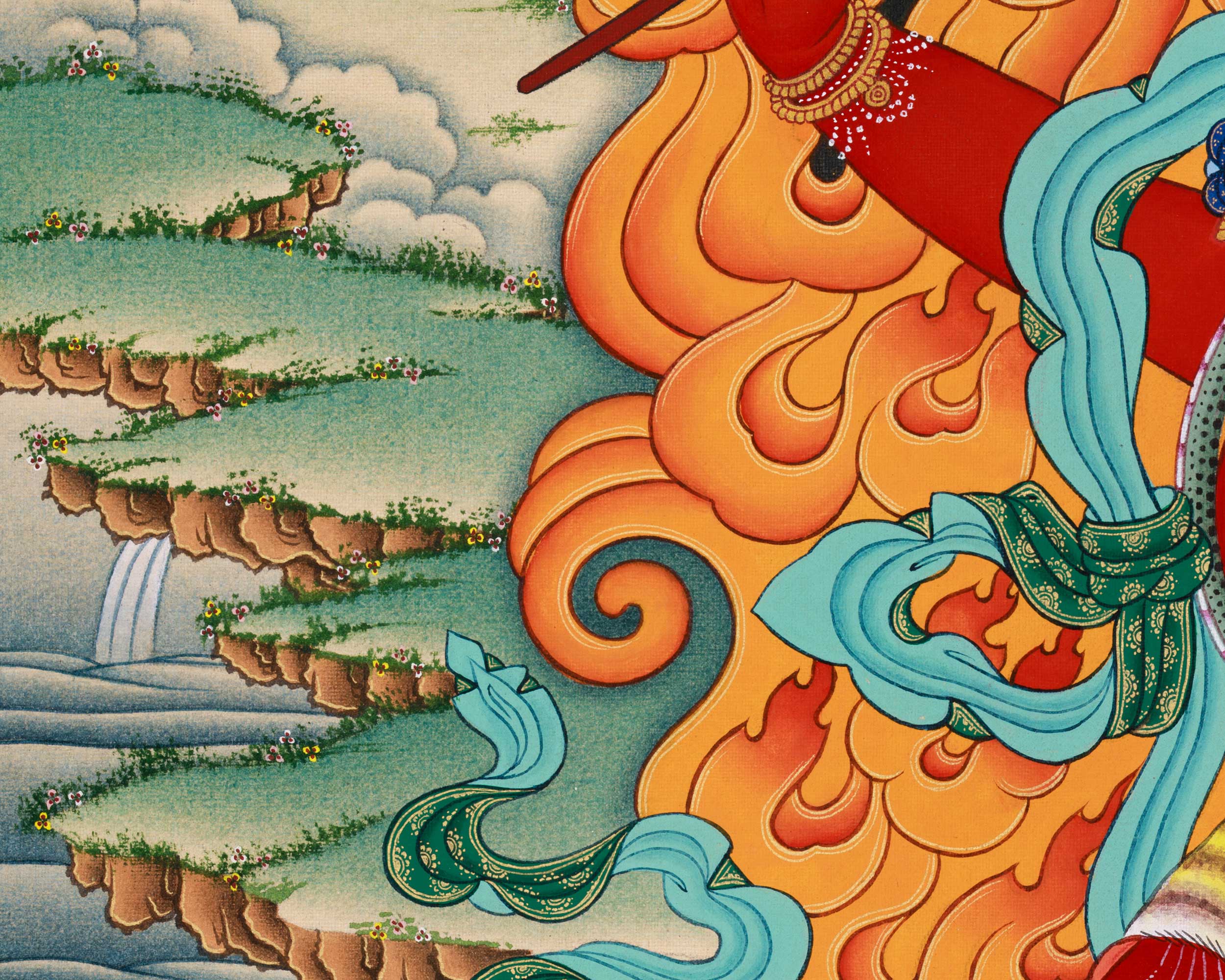 Spiritual Hayagriva Thangka Print | The Divine Fierce Protector | Digital Canvas Print Decor