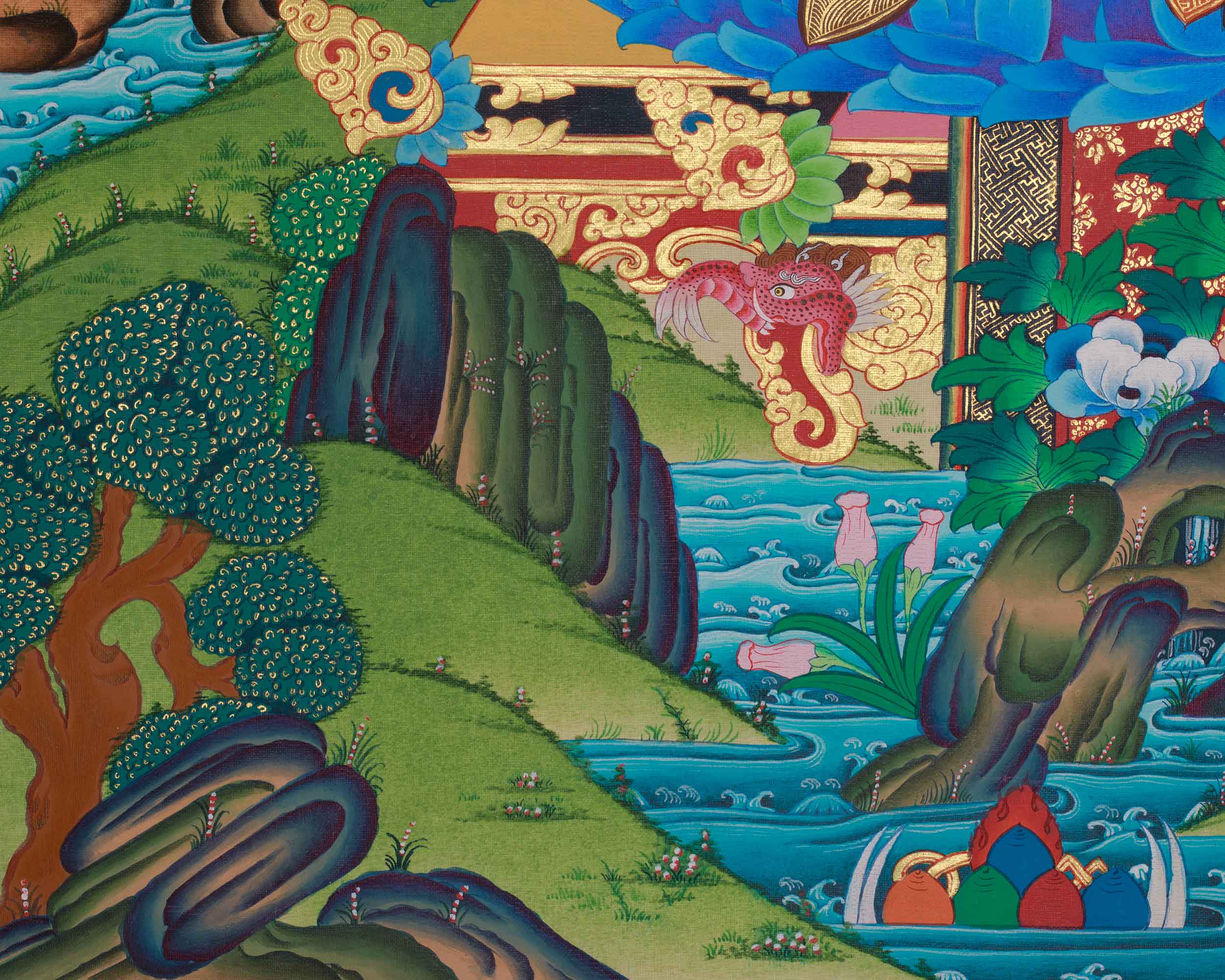 Guru Rinpoche Precious Master Thangka | The Tantric Master Who Transformed Tibet with Wisdom
