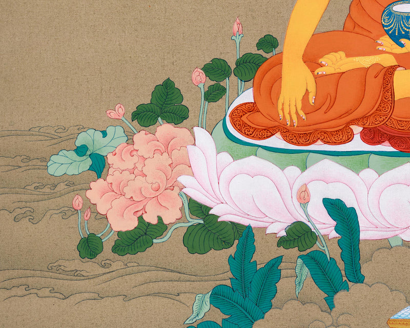 Dhyani Buddha Shakyamuni Meditation Thangka | Tibetan Buddhist Artwork