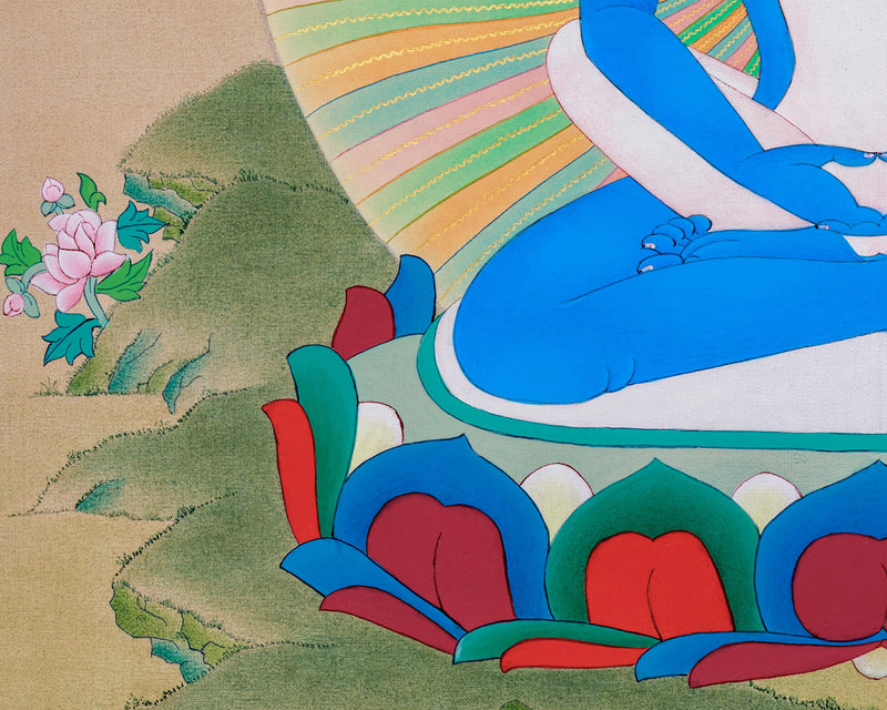 Primordial Buddha Samantrabhadra Thangka | Spiritual Meditation Art