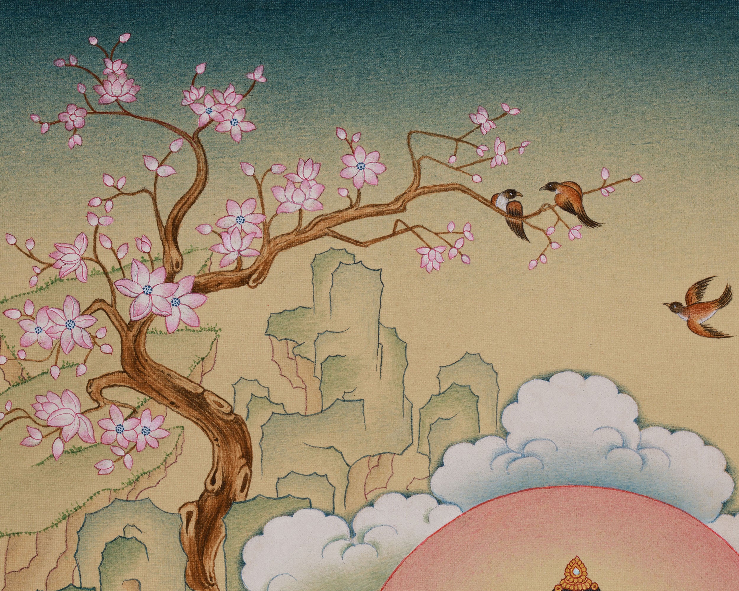 Tibetan Compassion Deity, Chenrezig | Divine Trio: Avalokiteshvara, Manjushri, and Vajrapani
