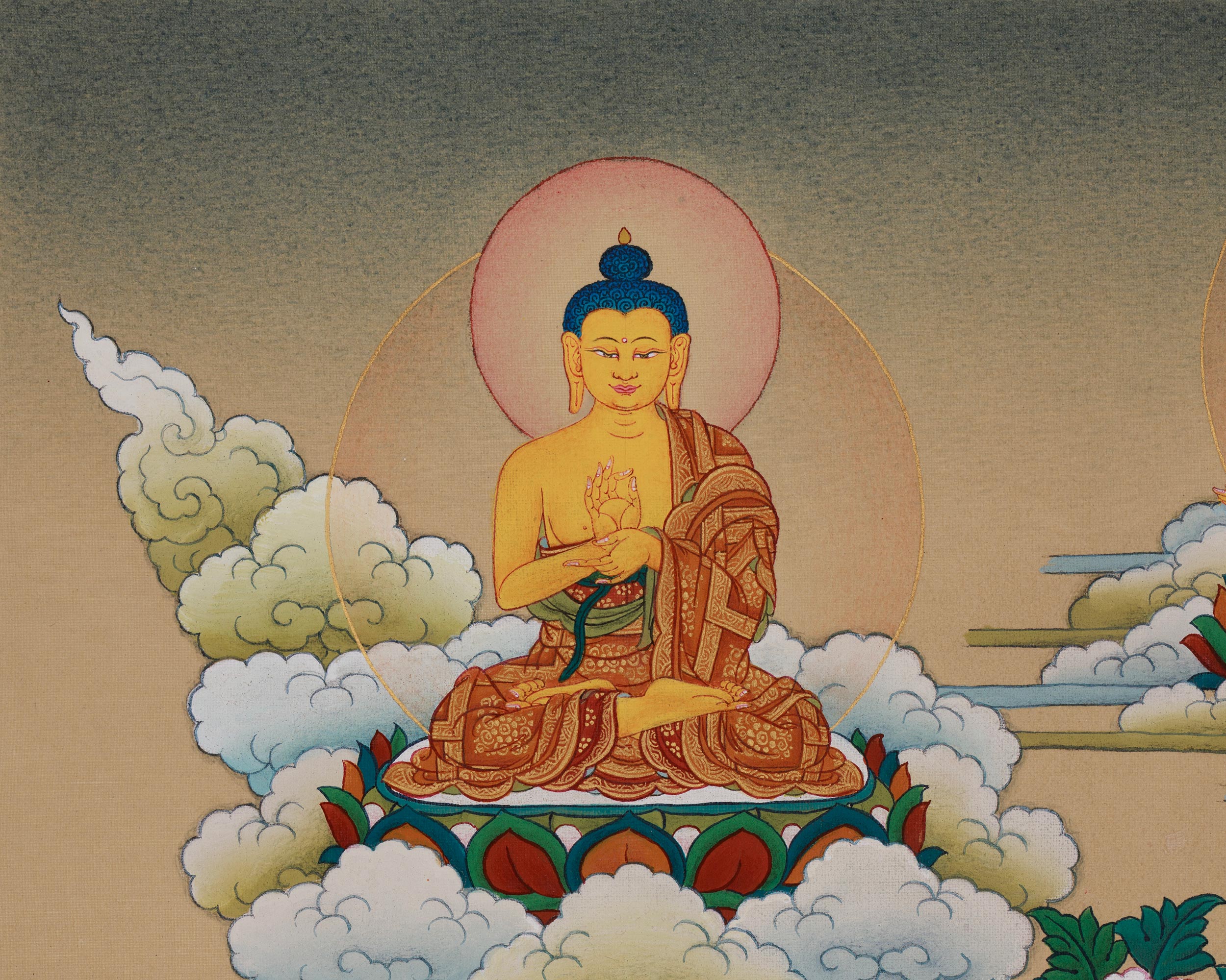 Asta Medicine Buddha Thangka | Sacred Eight Medicine Buddhas Healing Artwork