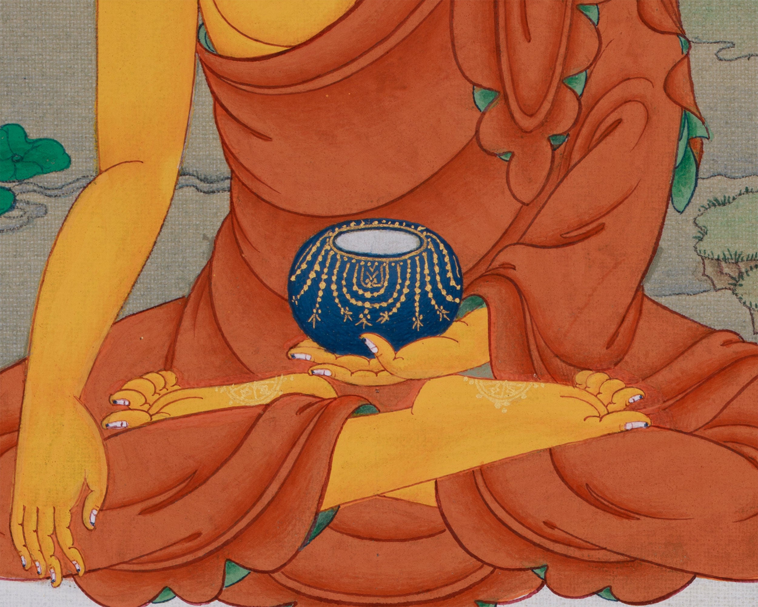 Small Gautama Buddha Painting | Radiating Peace, Wisdom, and Enlightenment