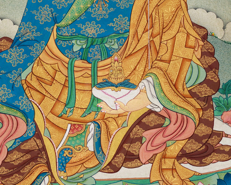 Precious Guru Rinpoche Thangka | Iconic Figure in Tibetan Buddhism