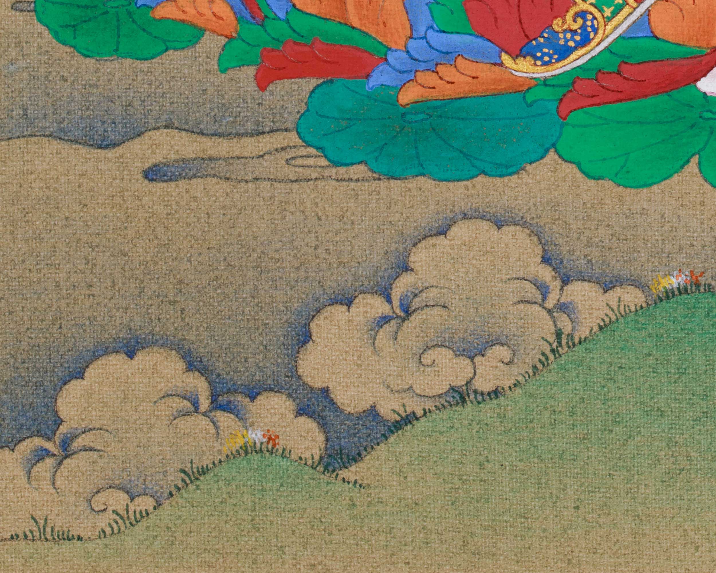 Spiritual Teacher Guru Rinpoche Thangka | Lotus Born Master