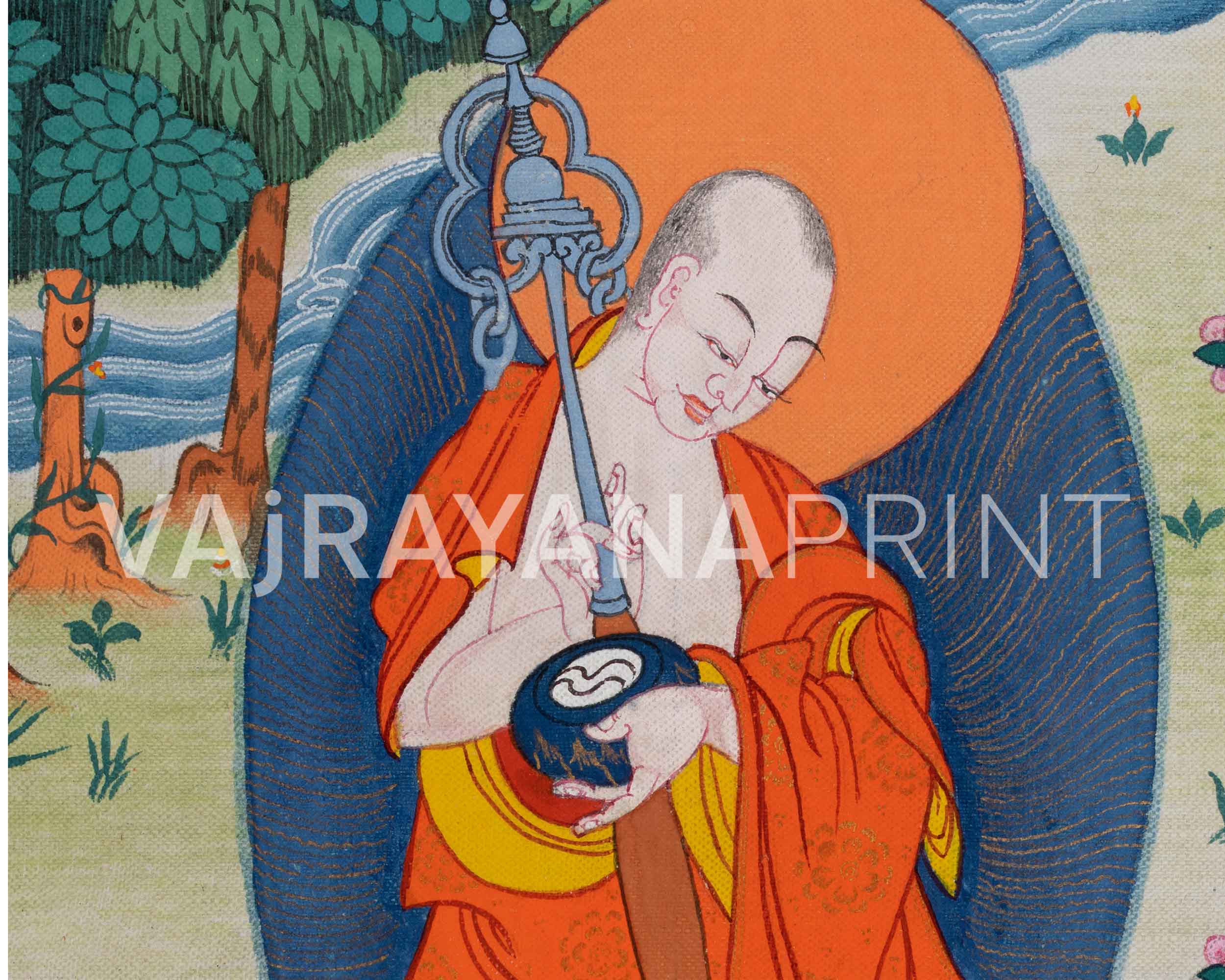 Shakyamuni Buddha Thangka Print | The Awakened One | Thangka Print for Inner Peace